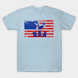 usa distressed bald eagle american flag T-Shirt